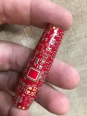 Genuine Red Circuit Board Handmade Pen Crystal Clear Resin Casted Geek