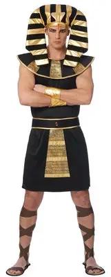 ADULT EGYPTIAN PHARAOH KING TUT RAMSES SPHINX MENS CLASSIC COSTUME BLACK GOLD