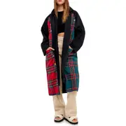 Grey Lab Longline Reversible Coat