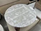 White Quartz Agate Side & Patio Coffee Table top, Luxuries Home Decor Interiors