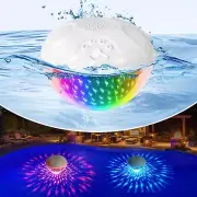 Floating Pool Speaker with Colorful Lights, Flamingo IP68 Waterproof Bluetoot...