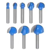 Router Bit Core Box Set 1/4 Shank 1/4"-5/8" Cutting Dia. 2 Flutes Carbide 8in1