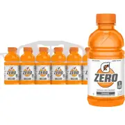 Gatorade Thirst Quencher Zero Sugar Sports Drink, Orange, 12Oz Bottles, 12 Pack,