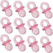 Kisangel 200pcs Mini Clear Acrylic Pacifiers for Gender Reveal Party Supplies DIY Shower Decorations Party Favors for Shower Games and Celebrations Per Pack