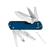 LEATHERMAN FREE T4 MULTI-TOOL STAINLESS NAVY - 12 TOOLS