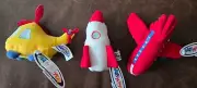 Mary Meyer set of 3 finger puppets NWT helicopter rocket airplane