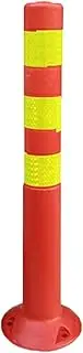 Parking Space Lock,Traffic Cone Construction Cone Plastic Fixed Traffic Post Warning Post with Reflective Collars Security Bolt Bollards Warning Barrier Parking Bollards for Driveway Anti-Co