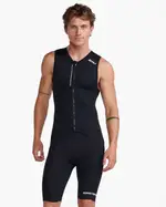 Aero Front Zip Trisuit, 2XU, XS, Black/White, Male