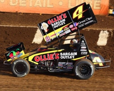 CODY DARRAH #4 OLLIES SPRINT CAR RACING ON TRACK 8X10 GLOSSY PHOTO #E3