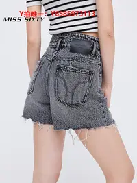 在飛比找Yahoo!奇摩拍賣優惠-牛仔褲【熱銷】Miss Sixty2023夏季新款牛仔短褲女