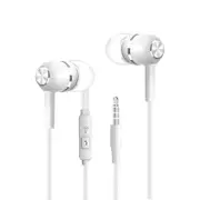 5PCS S12 Sport Earphone Wired Super Bass 3.5mm Handsfree Headset Earbuds With Mic for PC MP3 Xiaomi Samsung WHITE COLOR