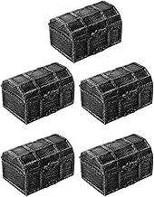 Pirate Storage Box Toys 5pcs Storage Containers Vintage Style Treasure Chest for Boys and Girls Organizing Boxes for Small Toys Halloween Decor