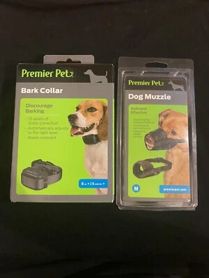 Premier Pet Bark Collar (6 Months+) & Dog Muzzle (M)