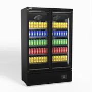AG Equipment AG Supermarket Two Glass Doors Upright Display Fridge - 1000 Litre - Commercial Drink Fridges (AG-CSB1000) - CSB1000-AG