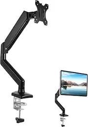 SWOOMEY Adjustable Heavy Duty Monitor Arm Stand Gas Spring Screen Mount for Monitors Desk Clamp Sturdy for Comfortable Viewing