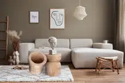 Side timber drinks Table, Stool or Plant pot of Paulownia wood - Mushroom hourglass design_Model