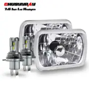 Pair 5x7 7x6" LED Headlights Hi-Lo DRL For 1982-2012 Ford E-150 E-250 E-350 Van