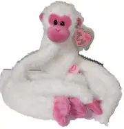 TY Pinkys - LOVE ME the White Monkey (17 inch) NEW MWMT Plush Stuffed Animal Toy
