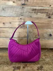 Vera Bradley Frannie Crescent Dark Raspberry Fabric Crossbody---NWT