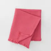 Sheridan Skara Fringe Throw in Radish Cotton