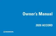 2020 Honda Accord Sedan Owners Manual User Guide Reference Operator Book