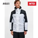 【AIGLE】優惠商品 男 MTD 防水透氣外套AG-FK608A130 白色(防水外套 防風外套 衝鋒衣)