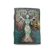 Goddess Tree of Life Leather Blank Pages Journal | Spell Book | Journaling