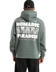[Nomadic Paradise] Whitehaven Oversized Hoodie in Dusty Teal