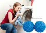 4X PVC Dryer Balls BLUE 2.625" Cloth Softener Reduces Static, Lint Buildup NEW