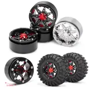 4pcs 2.2" Beadlock Wheels /Tires for 1/10 RC Crawler Wraith 90018 SCX10