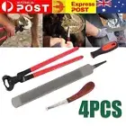 AU 4Pcs Horse Farrier Hoof Nipper Trim Shoeing File Rasp Handle Hoof Cutter Tool