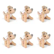 6PK Living Nature Clips Dinosaurs Plush Animals Soft Toy Keychain Assorted 3y+