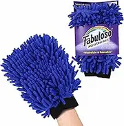 Fabuloso Microfiber Cleaning Mitt, Blue, One Size Fits All | Lint-Free, Scratch-Free Cleaning Glove for Surfaces and Furniture | Microfiber Dustless Hand Cloth for Bold and Bright Cleaning Experience