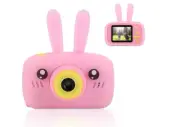 Cute Rabbit Shaped Kid Camera, 12MP 2inch HD Colorful Screen Digital kids camera