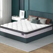 ALFORDSON Mattress 23CM King Bed Euro Top Spring Foam Bedding Medium Firm