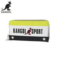 在飛比找樂天市場購物網優惠-黃色款【日本正版】KANGOL SPORT 皮革 長夾 皮夾