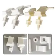 Long lasting White Plastic Toilet Seat Hinge Replacement Kit for Extended Use