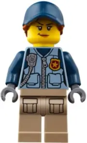 LEGO® Minifig cty0869 - Mountain Police - Officer Female, Dark Blue Hat