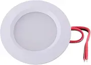 RUEHALF 6pcs 12V/24V DC Slim LED Cabinet Light 3W Ultra-Thin 14mm 2'' Recessed Ceiling Lamp 55mm Hole Househould Book Shelf Downlight(6000K,White Shell_DC 12V)