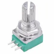 10 x 10K Logarithmic 9mm Potentiometer Knurled 6mm Metal Shaft