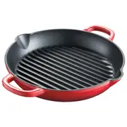 Baccarat Le Connoisseur Cast Iron Round Grill Pan Red - Robins Kitchen