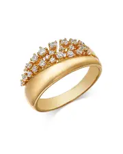 Bloomingdale's Fine Collection Diamond Diagonal Cluster Ring in 14K Yellow Gold, 0.39 tcw