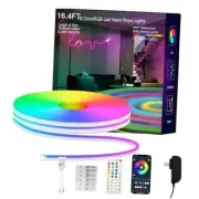 Neon Rope Lights RGB LED Strip Lights App Control,IR Remote,Music 16.4FT
