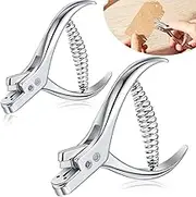 JKCrafts 2 Pcs Pattern Notcher Tool - Stainless Steel - Pattern Notcher for Sewing, Pattern Blocks, Tagboard, Fabrics, Cardboard, Paper - Fabric Notcher - Pattern Making Tools