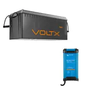 VoltX 12V 300Ah Lithium Battery with 30A AC Charger