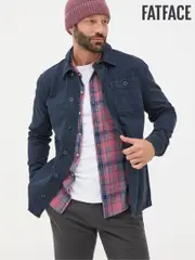 FatFace Navy Blue Canvas Worker Jacket (B48866) | $173