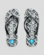 [Quiksilver] Quiksilver Men's Moncata Cop Out Flip Flops Slippers in Black Size 13 13 Black