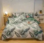 3D Banana Leaf ZHUA3098 Bed Pillowcases Quilt Duvet Cover Set Queen King Zoe