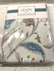 Lenox Jacobean Paisley Textured Vinyl Flannel-Back Tablecloth NEW