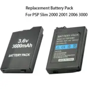 3600mAh 1/2PCS Rechargeable Replacement Battery Pack For PSP Slim 2000 2006 3000